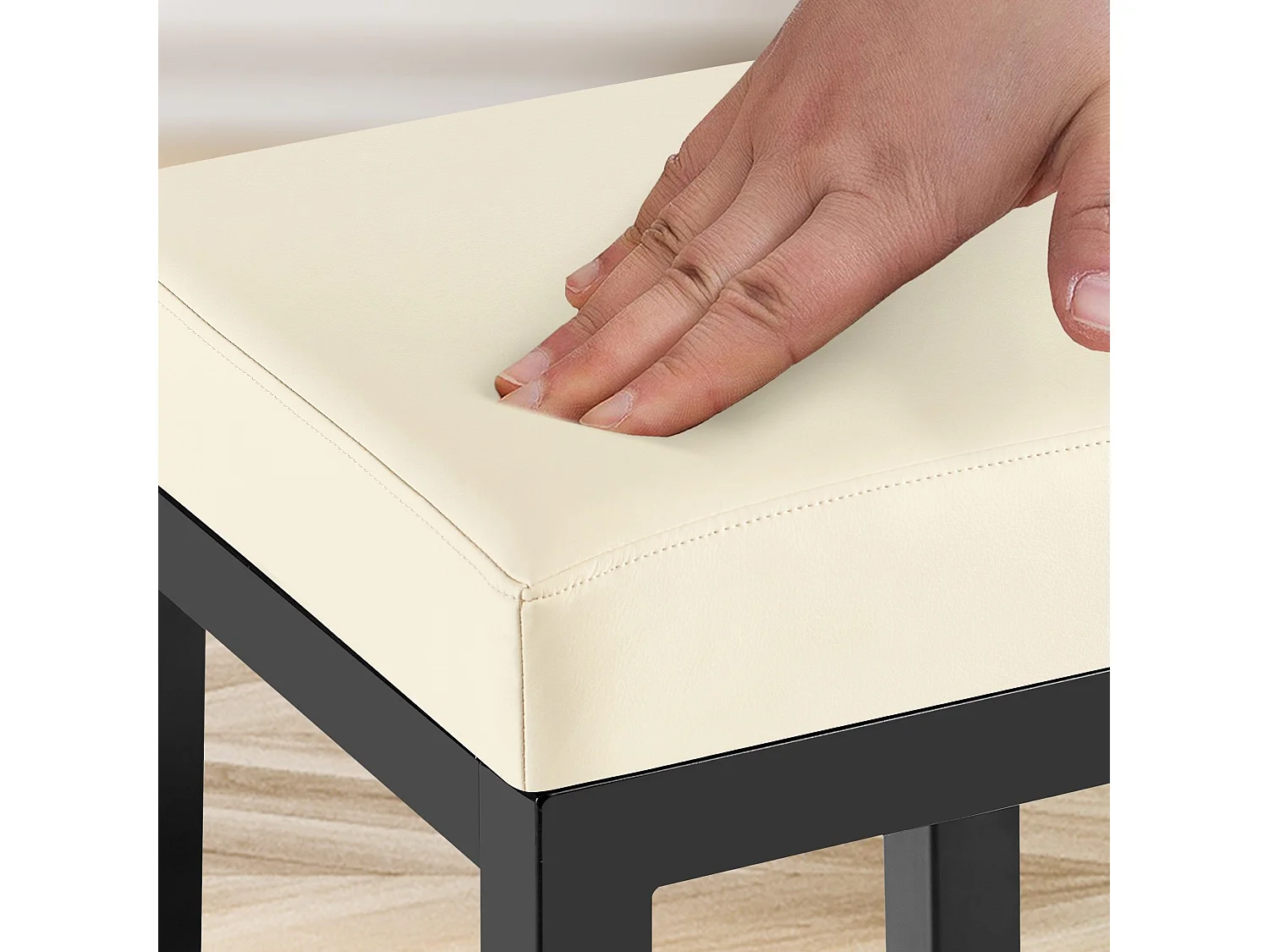 Tabouret de bar - Similicuir - Crème - Taylor B85