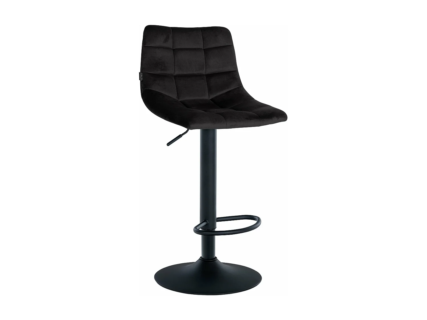 Lot de 2  Tabouret de bar - Velours & Métal - Noir - Jerry