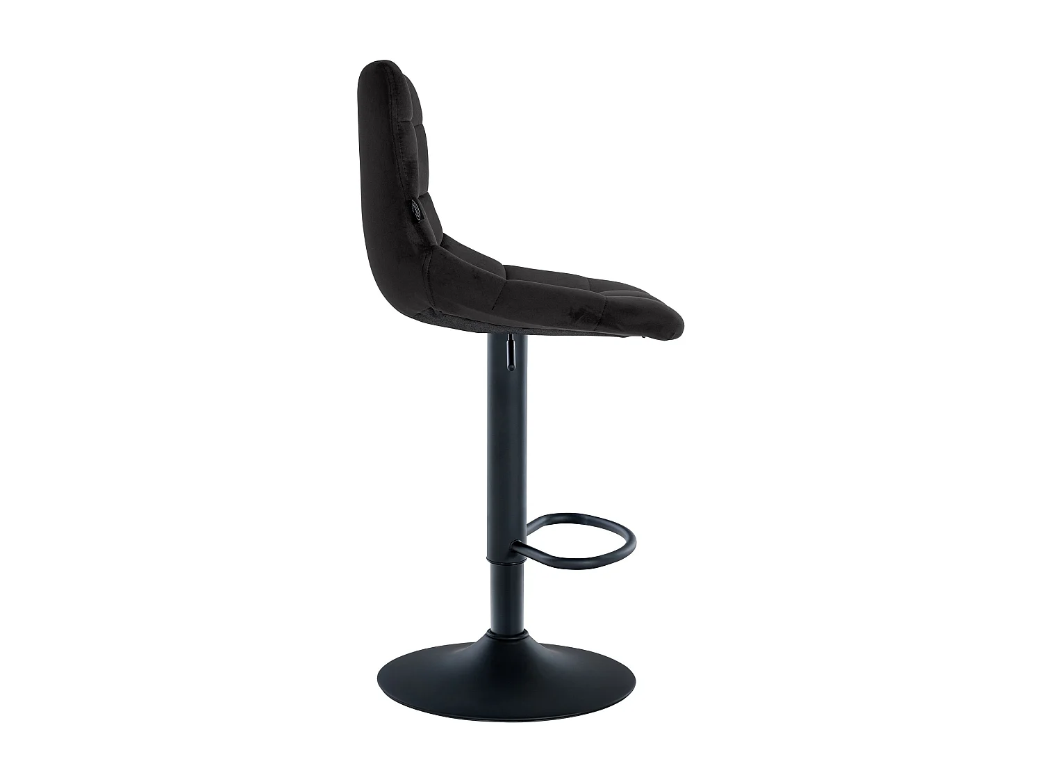 Lot de 2  Tabouret de bar - Velours & Métal - Noir - Jerry