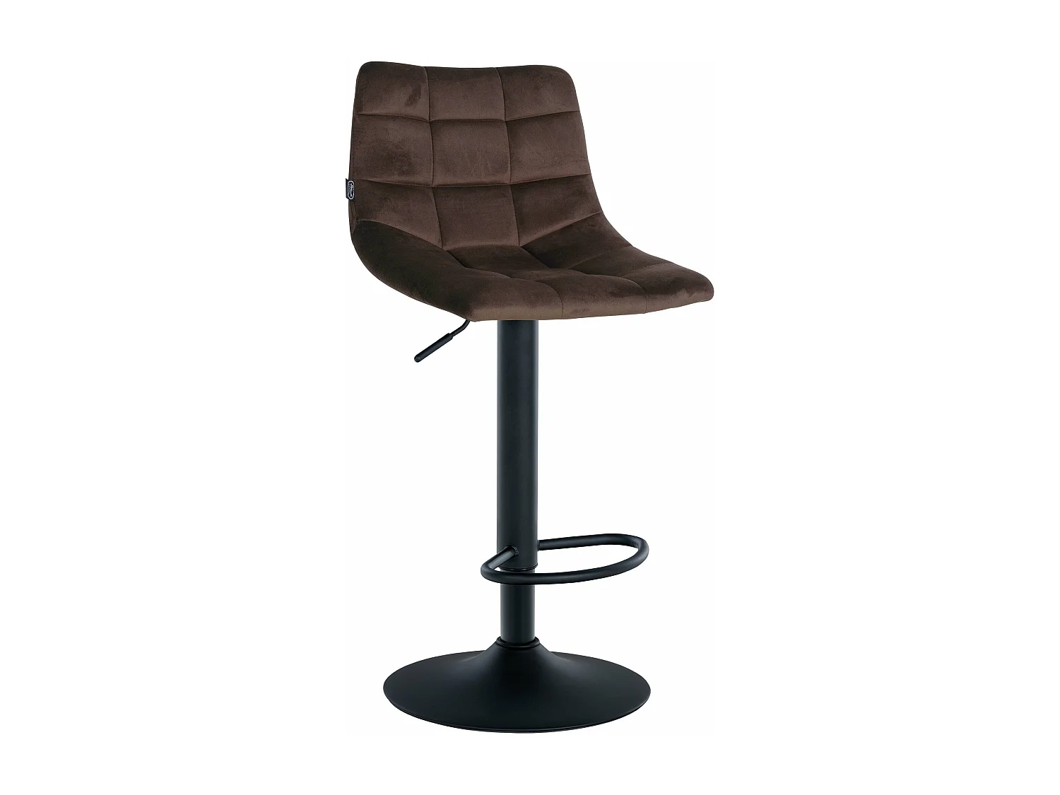 Tabouret de bar - Velours & Métal - Marron - Jerry