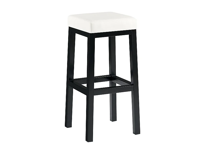 Tabouret de bar - Similicuir - Blanc - Taylor B85