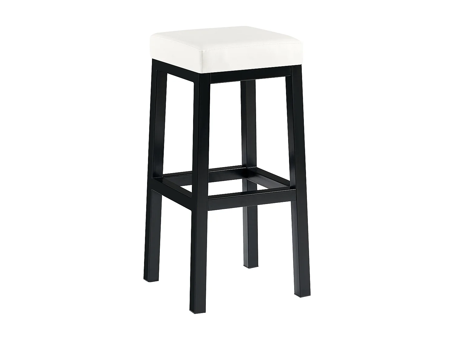 Tabouret de bar - Similicuir - Blanc - Taylor B85