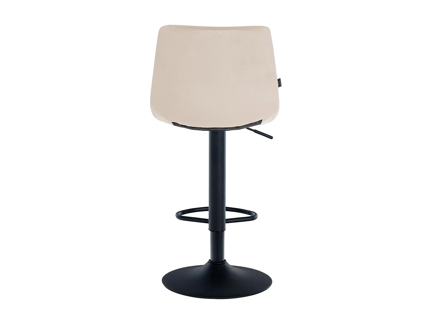 Tabouret de bar - Velours & Métal - Crème - Jerry