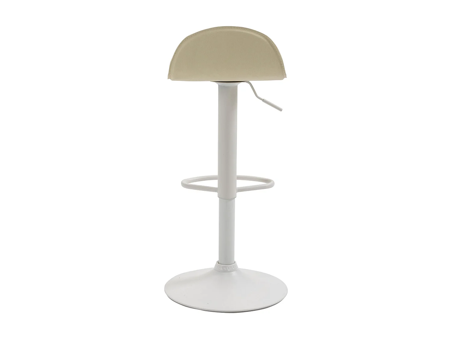 Tabouret de bar - Similicuir & Métal - Crème - Lana V2