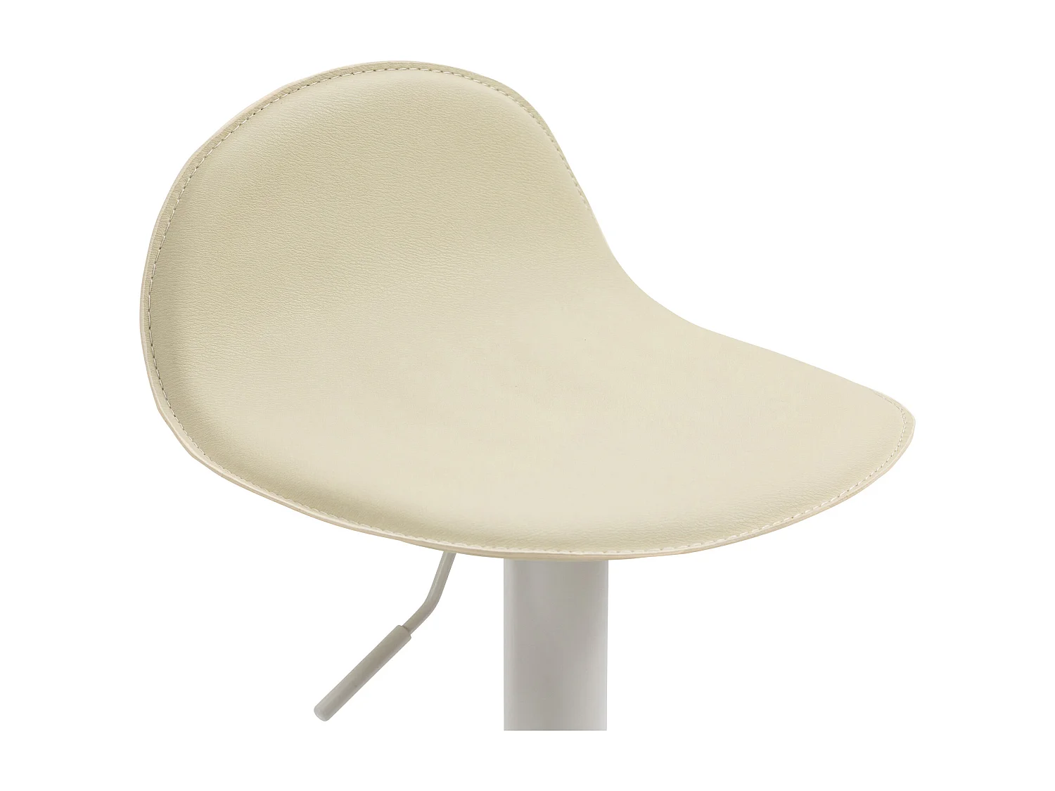 Tabouret de bar - Similicuir & Métal - Crème - Lana V2