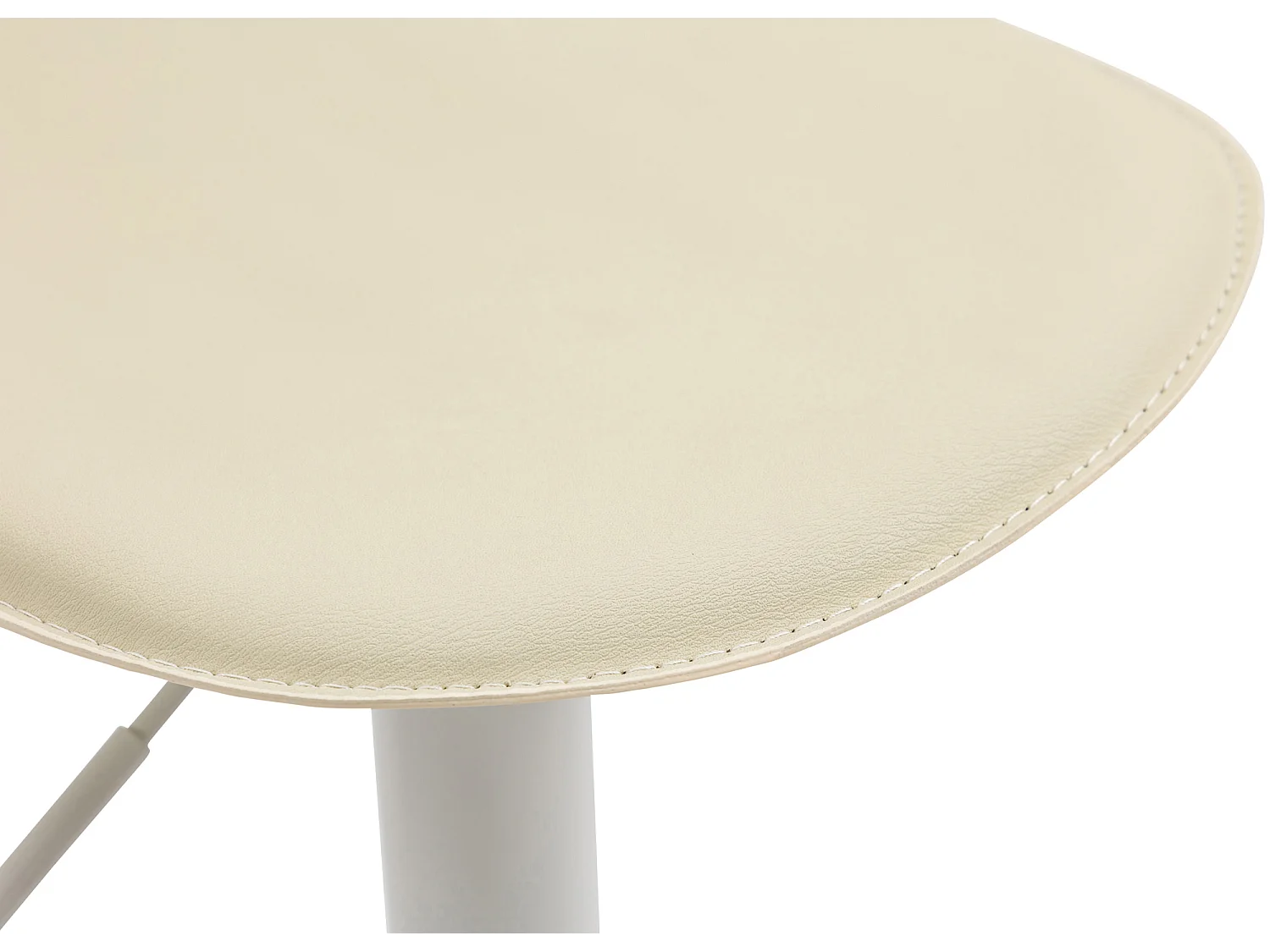 Tabouret de bar - Similicuir & Métal - Crème - Lana V2