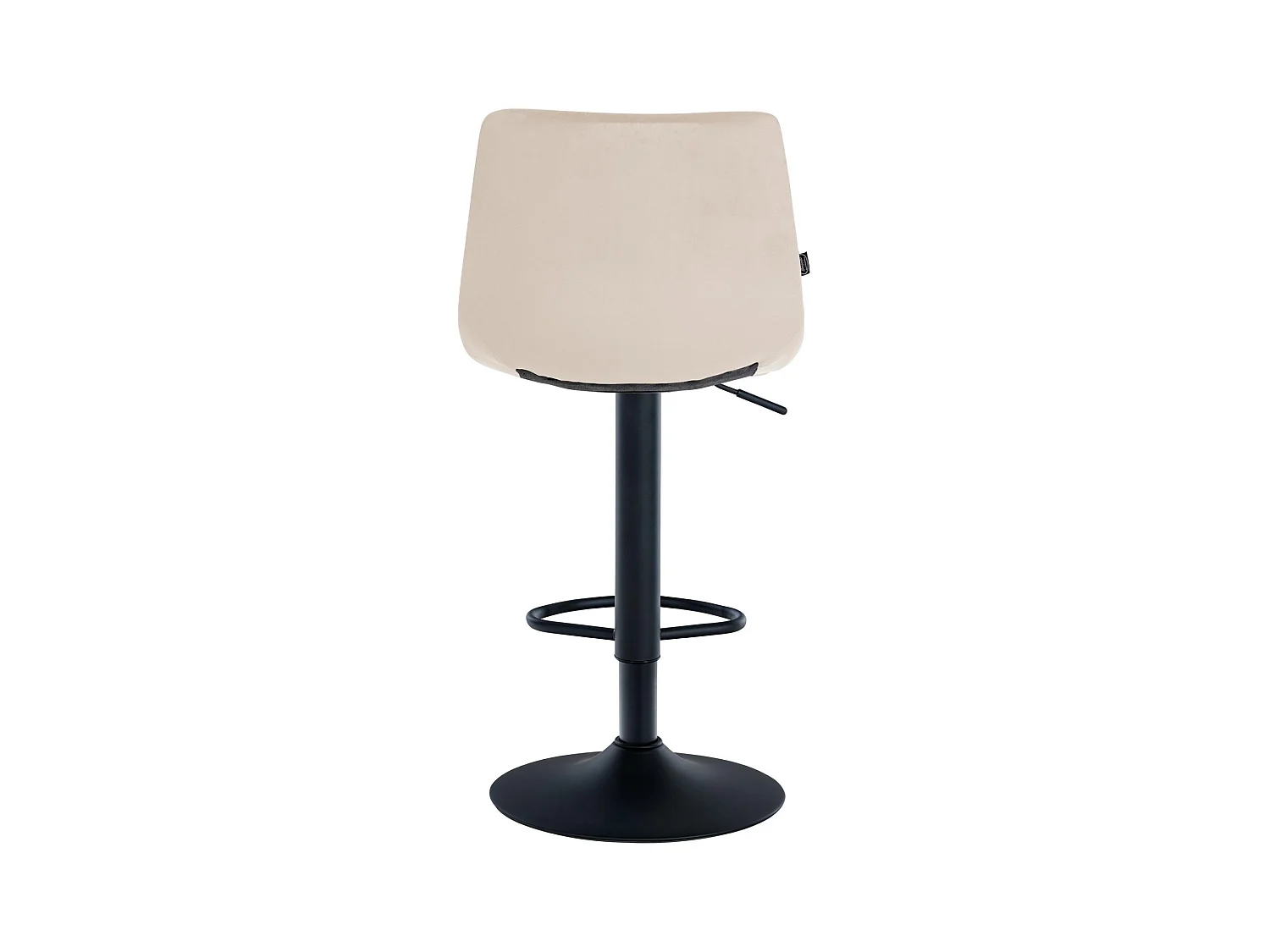 Lot de 2  Tabouret de bar - Velours & Métal - Crème - Jerry