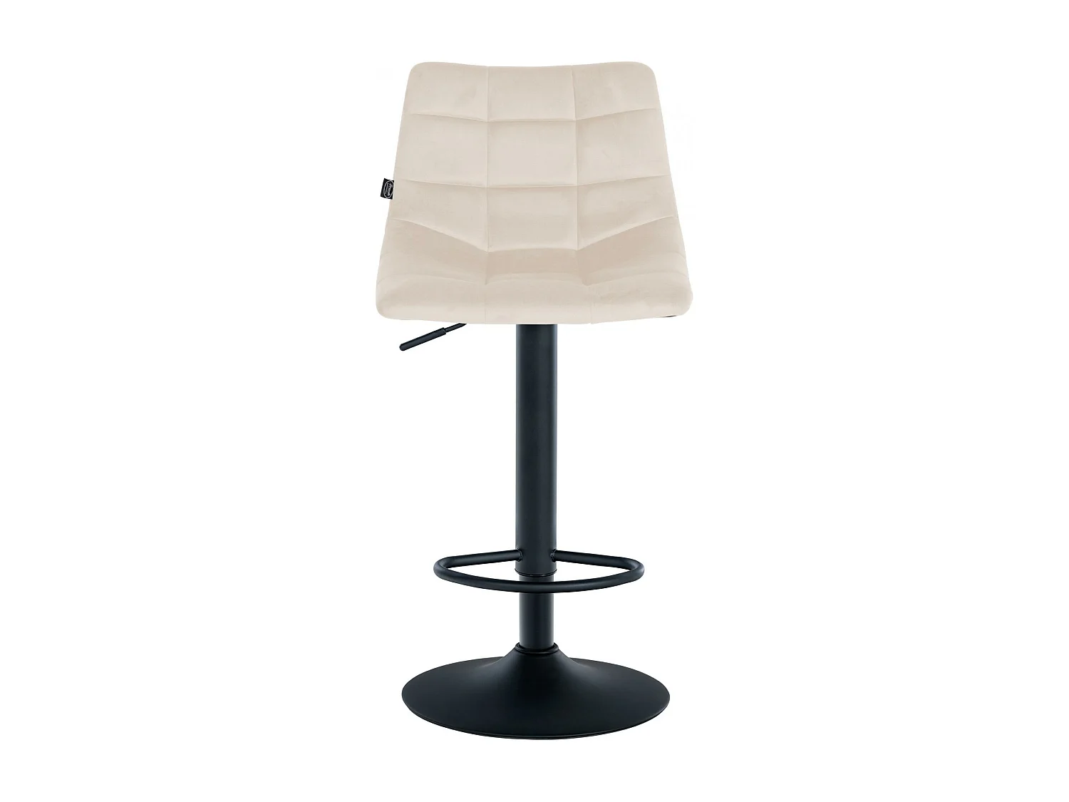 Lot de 2  Tabouret de bar - Velours & Métal - Crème - Jerry