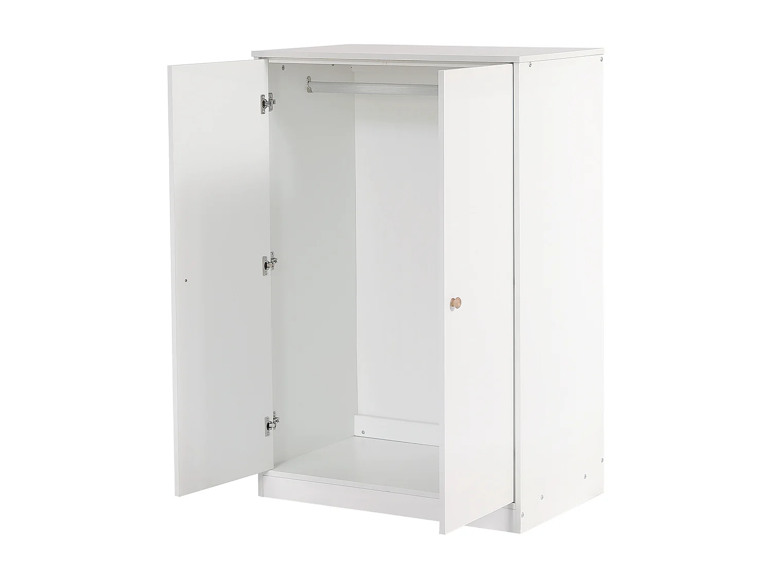 Armoire pour enfant avec tringle - en MD - Blanc