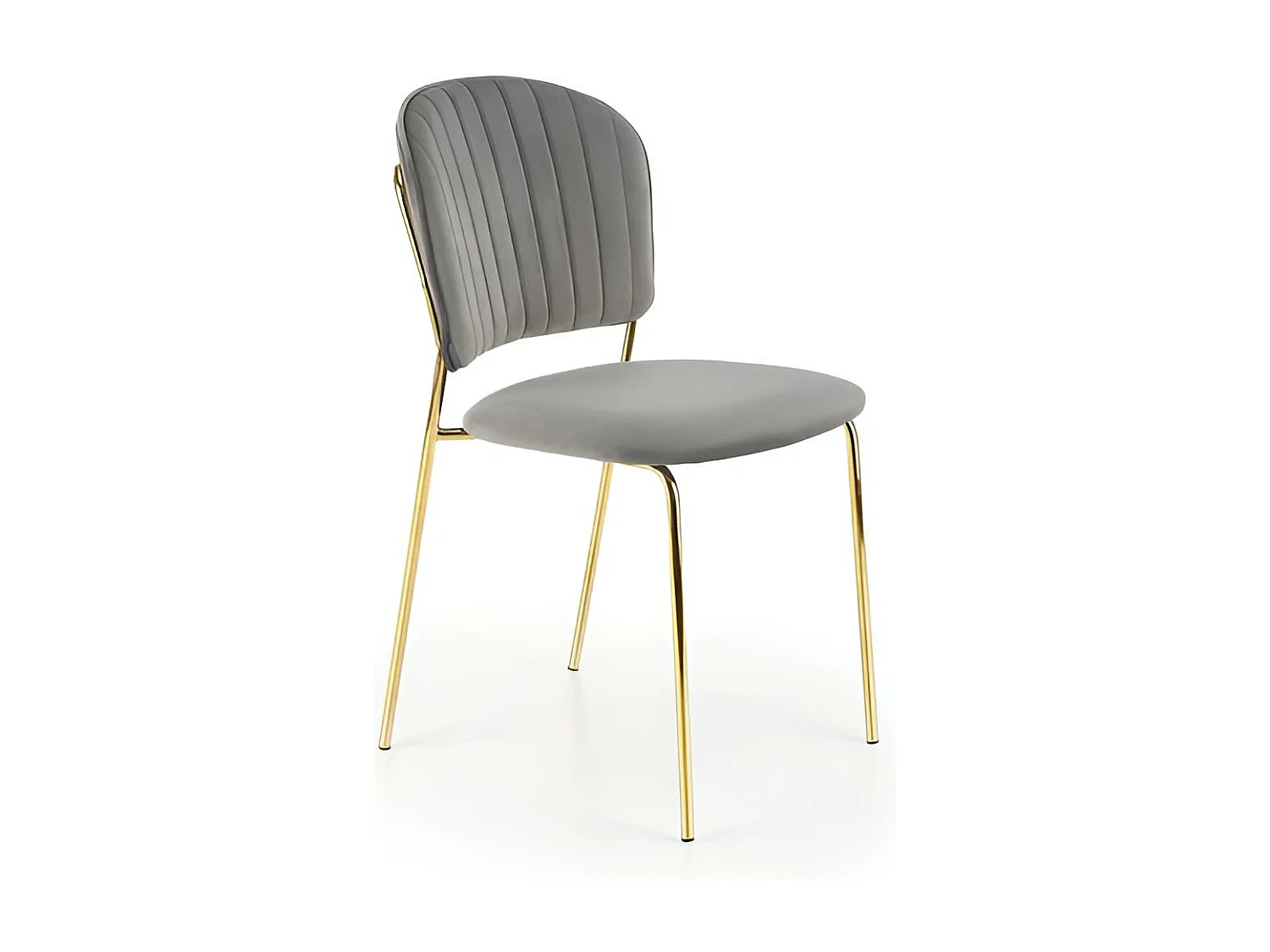 Chaise K499/Housse en tissu velours/Gris