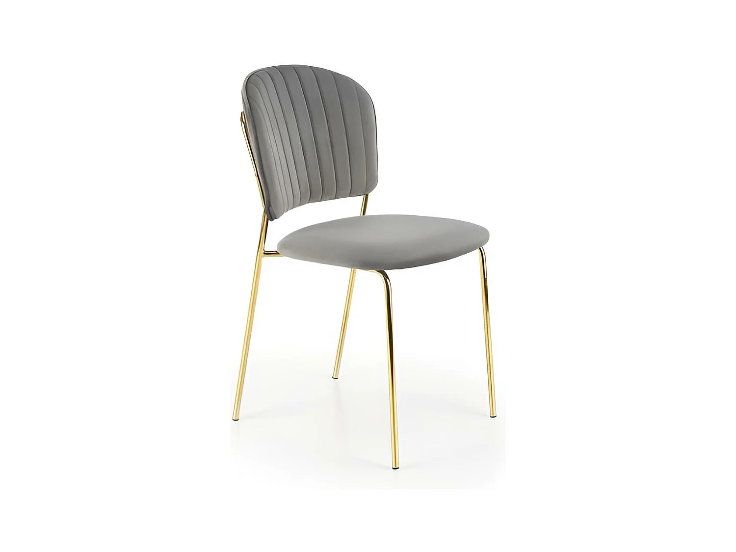 Chaise K499/Housse en tissu velours/Gris