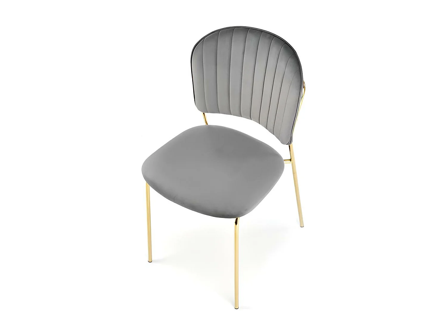 Chaise K499/Housse en tissu velours/Gris