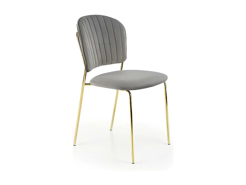 Sedia K499/Tessuto-Velluto/Grigio
