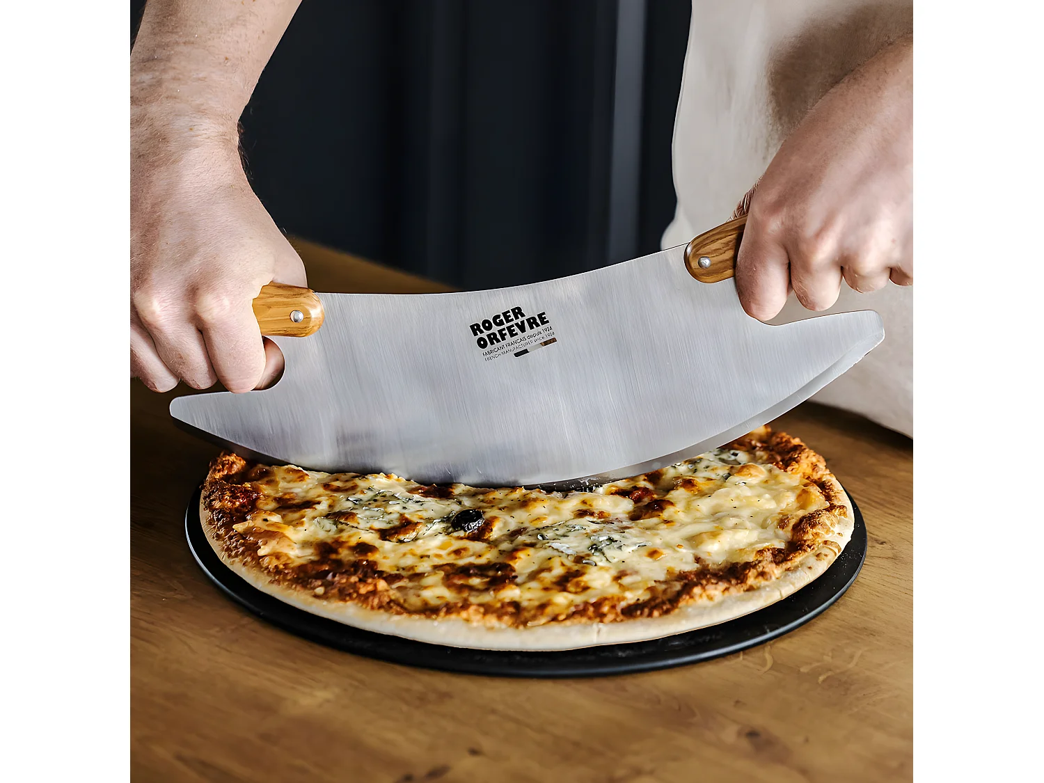 Tranche pizza Rocket 35 cm de découpe