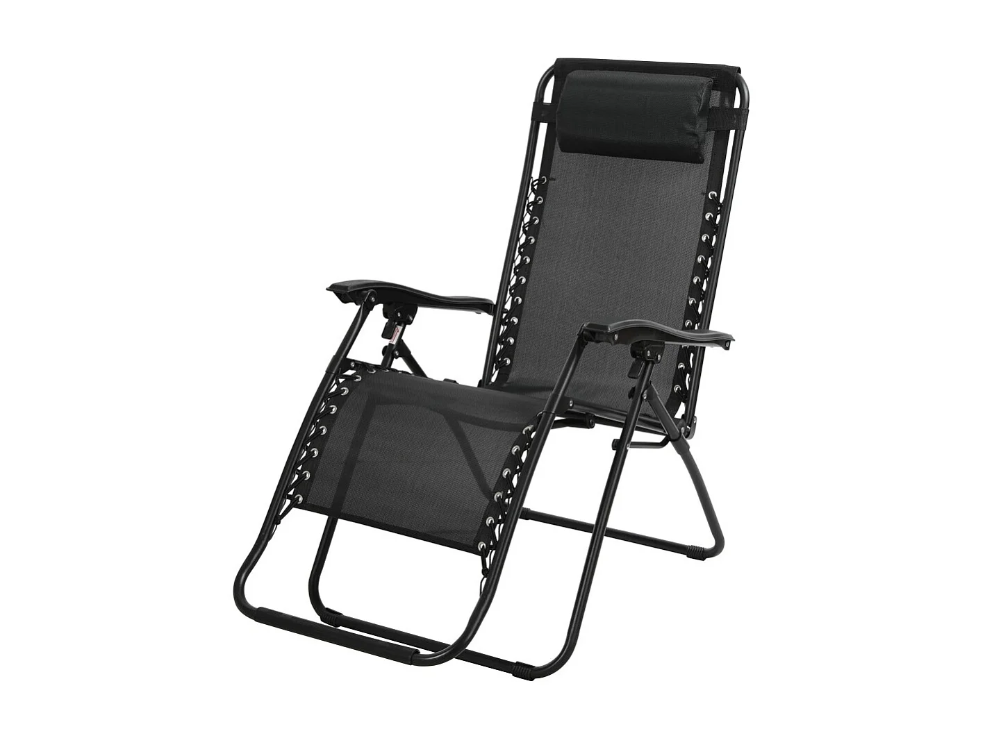 Fauteuil relax d'extérieur coloris noir 90x108x64 cm