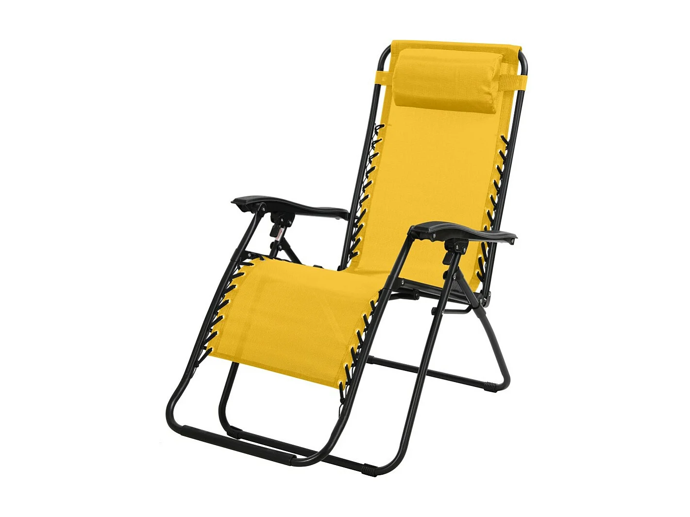 Fauteuil relax d'extérieur coloris jaune 90x108x64 cm