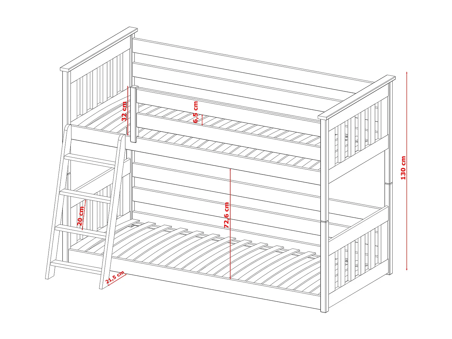 Beliche KEVIN BB005 90x200 cm Bege