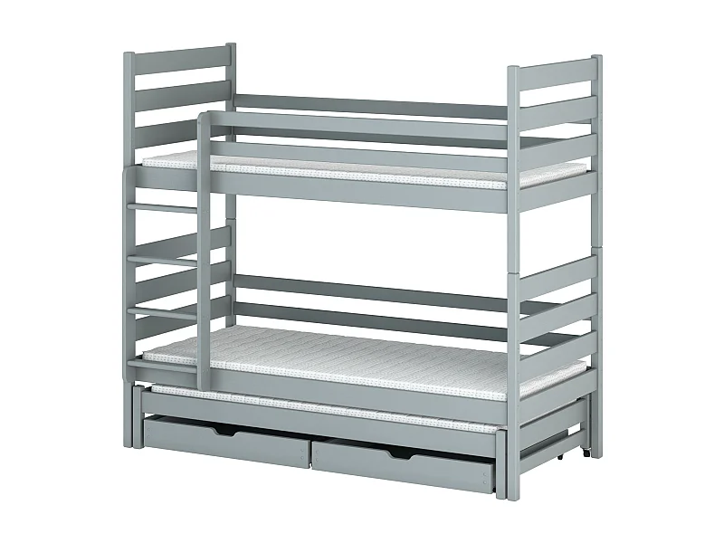 Lits superposés TOMI BB002 80x180 cm Gris