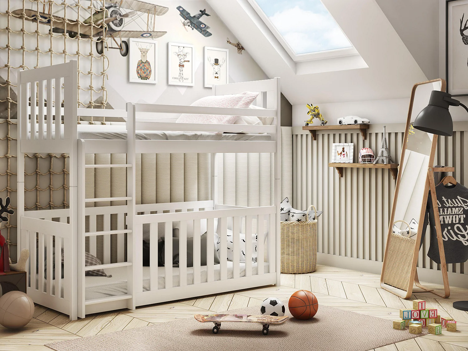 Stapelbed CRIS BB003 80x200 cm Wit