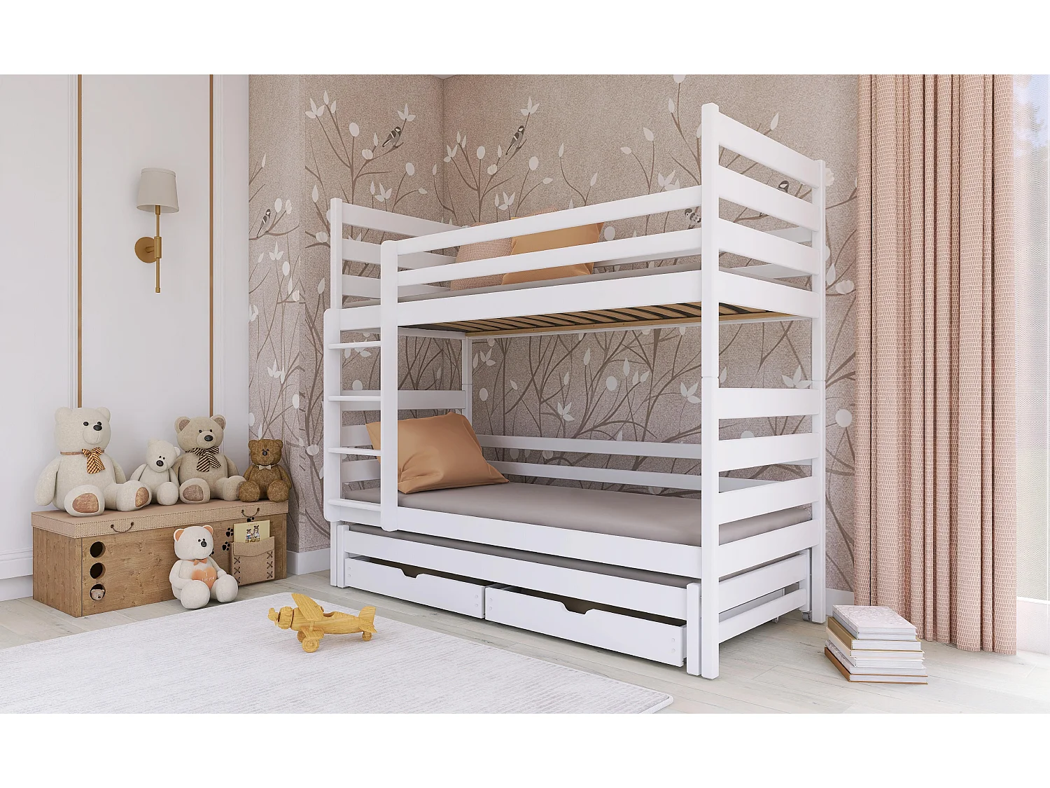 Lits superposés TOMI BB013 80x170 cm Blanc