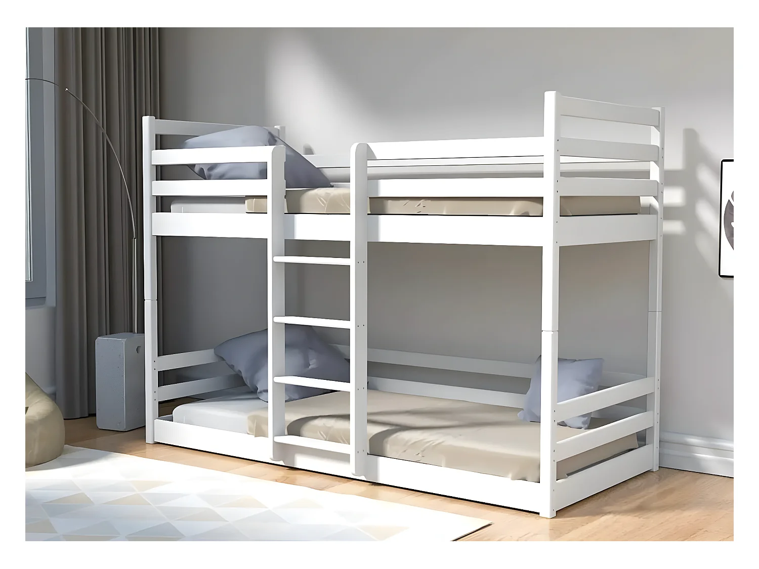 Lits superposés SHINE BB004 90x190 cm Blanc
