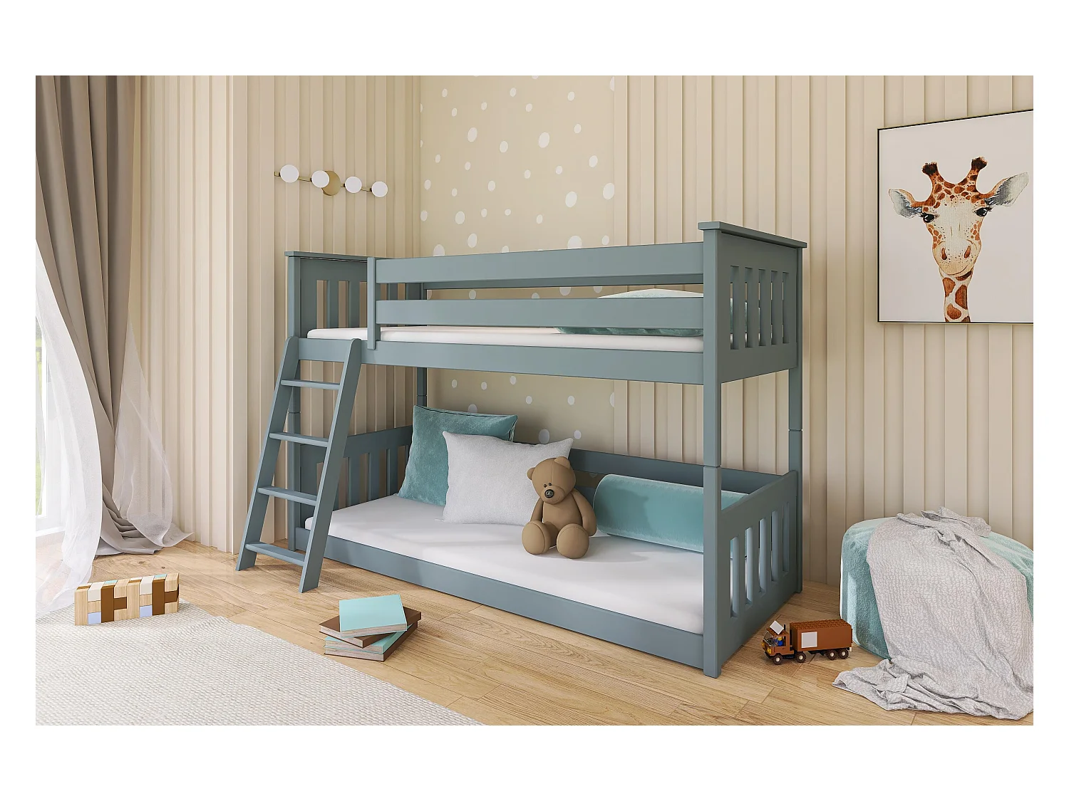 Lits superposés KEVIN BB013 80x170 cm Gris