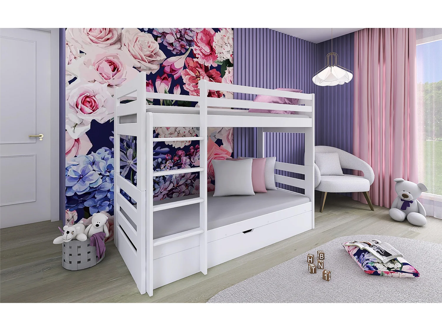 Stapelbed AYA BB005 90x200 cm Wit