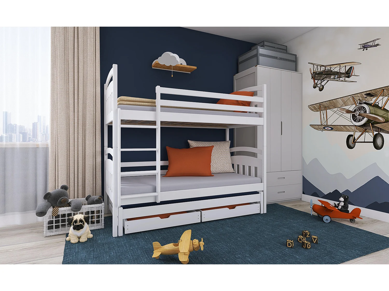 Beliche ALAN BB014 80x190 cm Branco