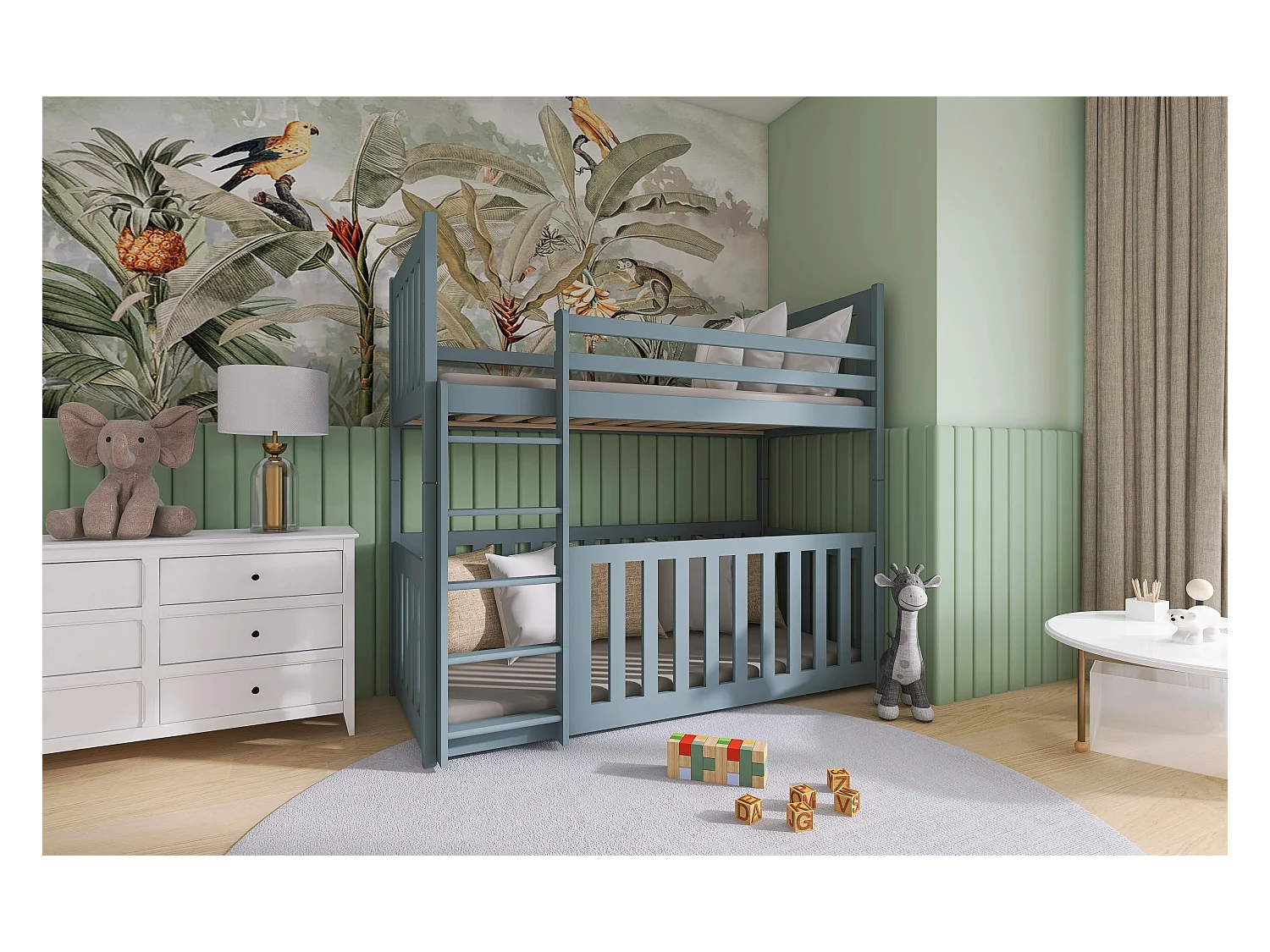 Stapelbed CRIS BB003 80x200 cm Grijs