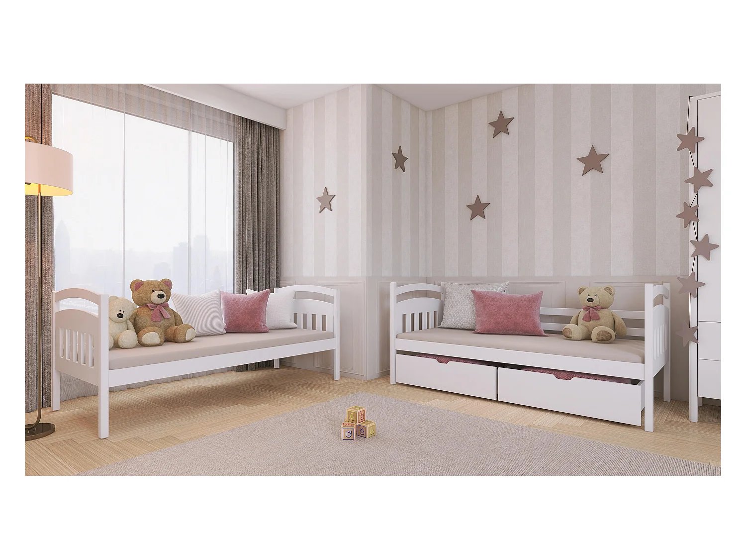 Lits superposés GABI BB001 80x160 cm Blanc