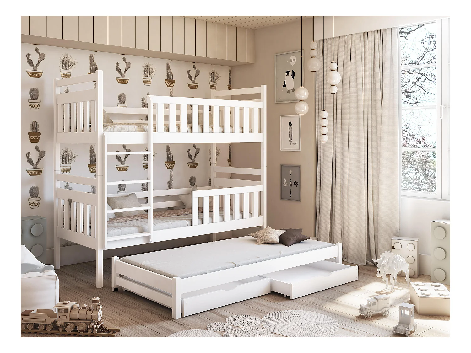 Stapelbed KLARA BB012 90x180 cm Wit