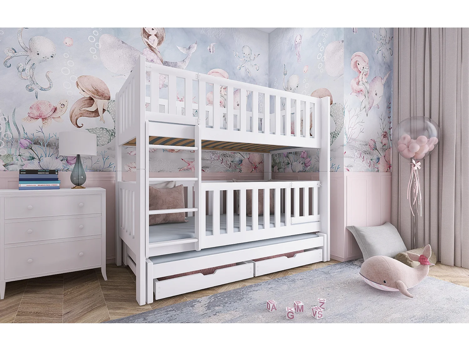 Stapelbed AGATA BB002 80x180 cm Wit