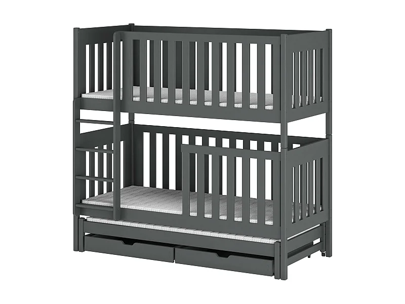 Lits superposés EMILKA BB005 90x200 cm Graphite