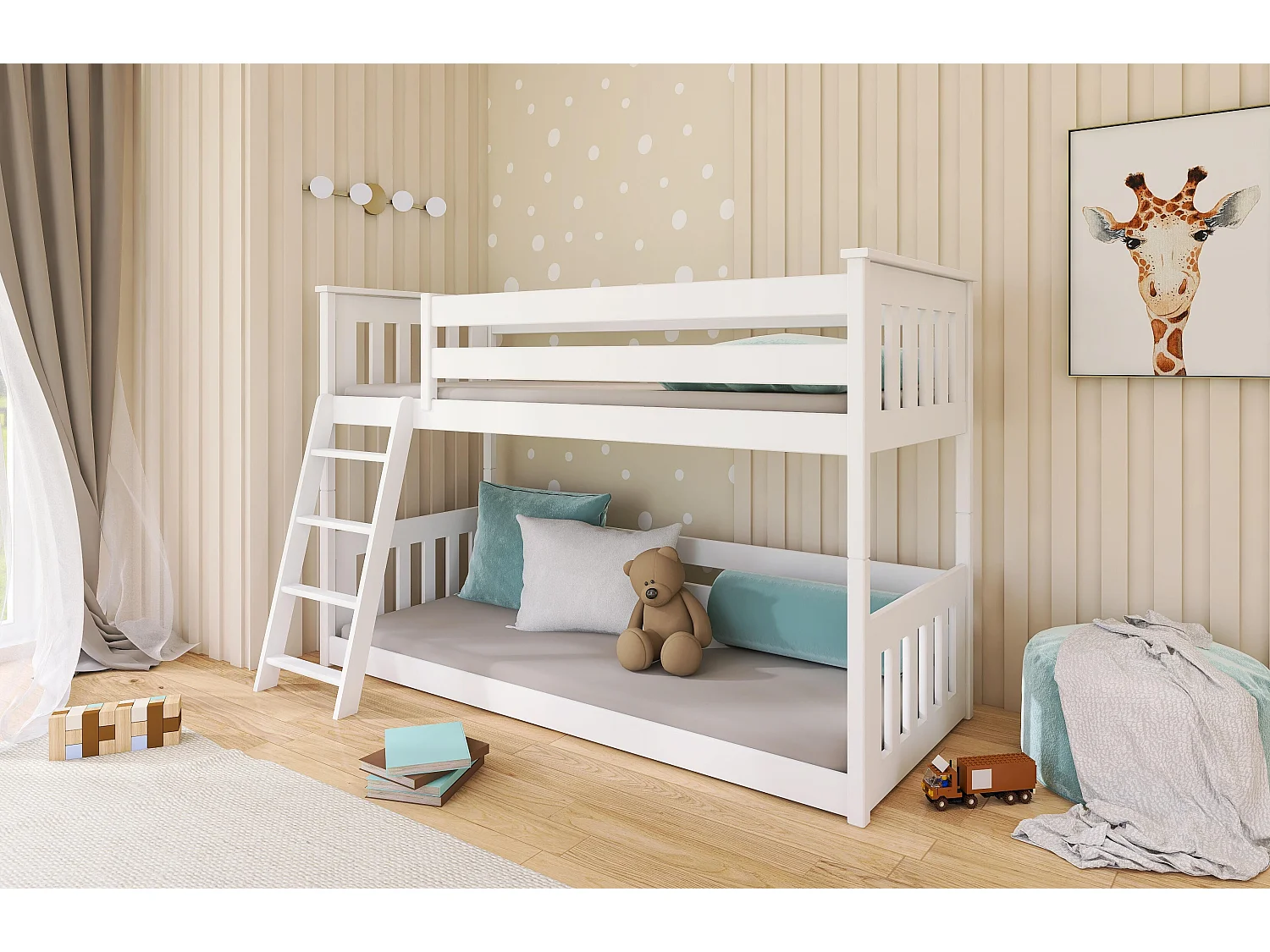 Stapelbed KEVIN BB004 90x190 cm Wit