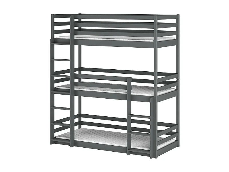 Letto a castello TED BB004 90x190 cm Grafite