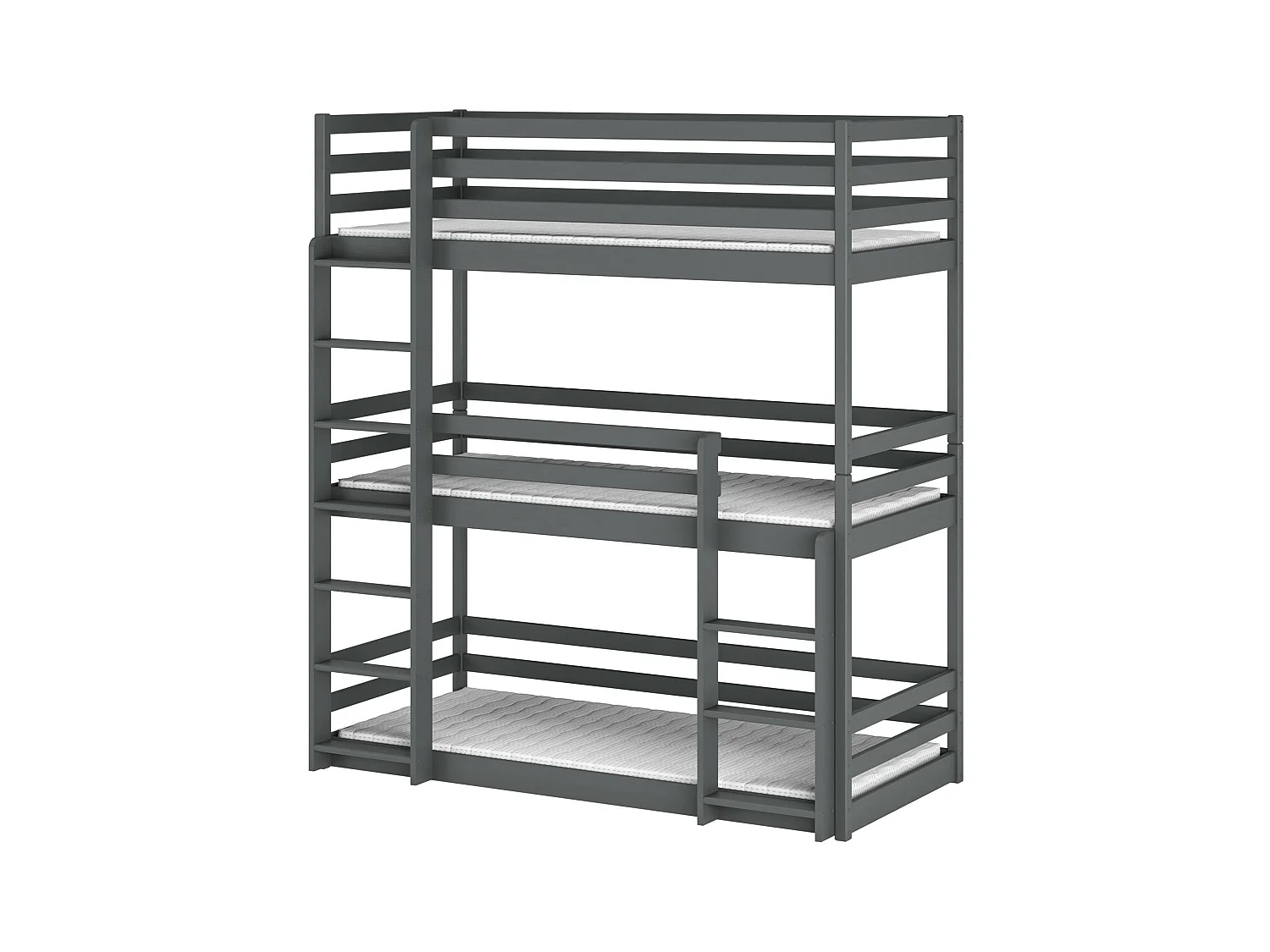Stapelbed TED BB004 90x190 cm Grafiet