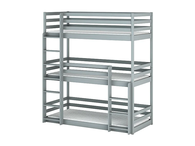 Lits superposés TED BB005 90x200 cm Gris