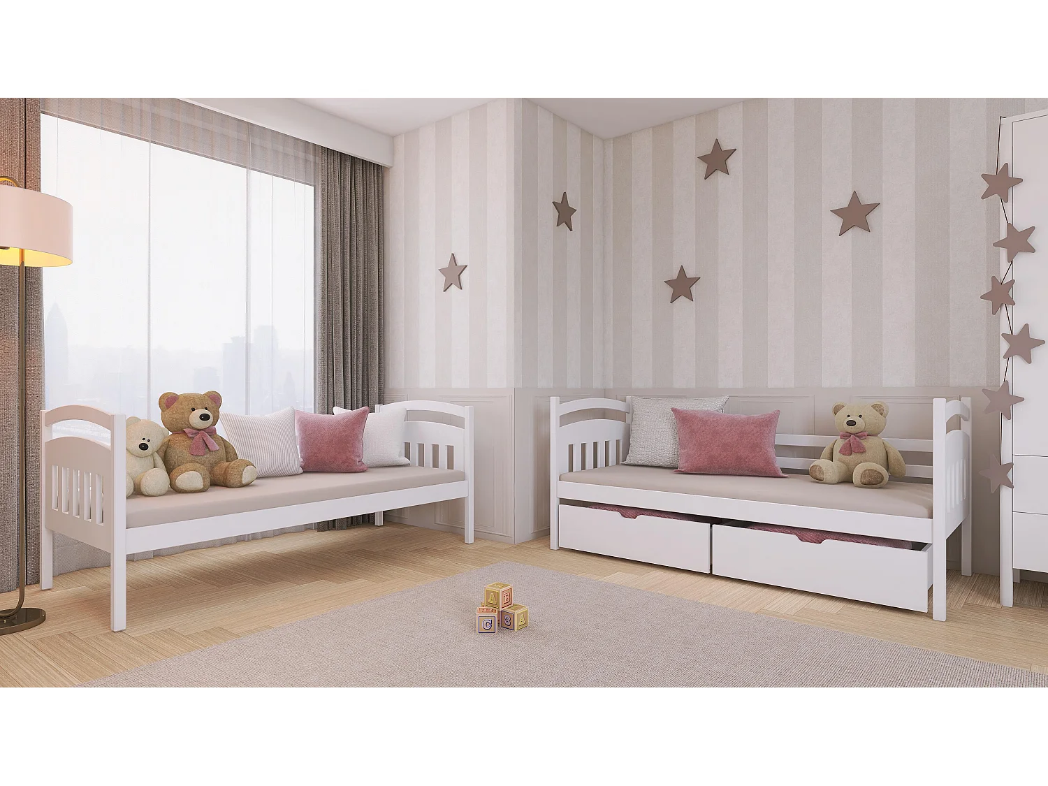 Letto a castello GABI BB002 80x180 cm Bianco