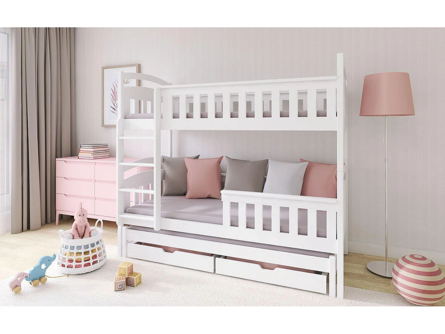 Stapelbed HARRIET BB002 80x180 cm Wit