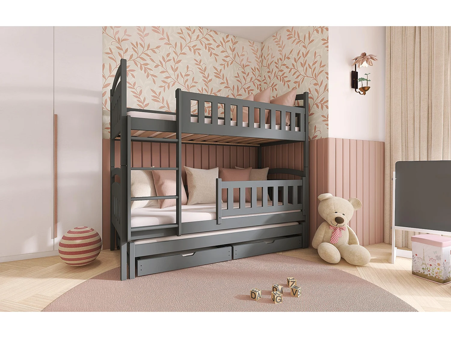 Stapelbed BLANKA BB002 80x180 cm Grafiet