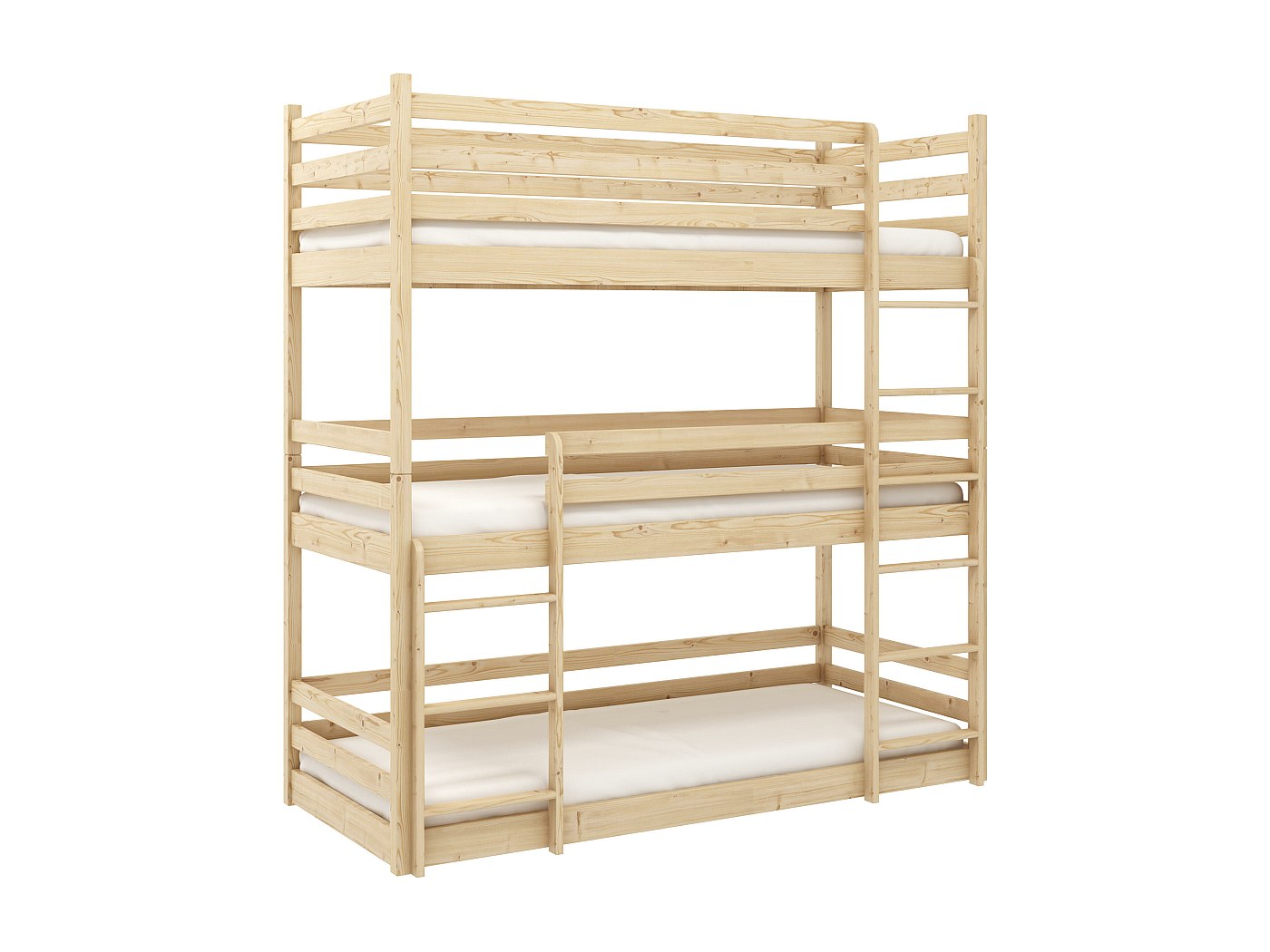 Lit 1 Place Enfant – 180 X 80 Cm – Bois Verni Avec Matelas