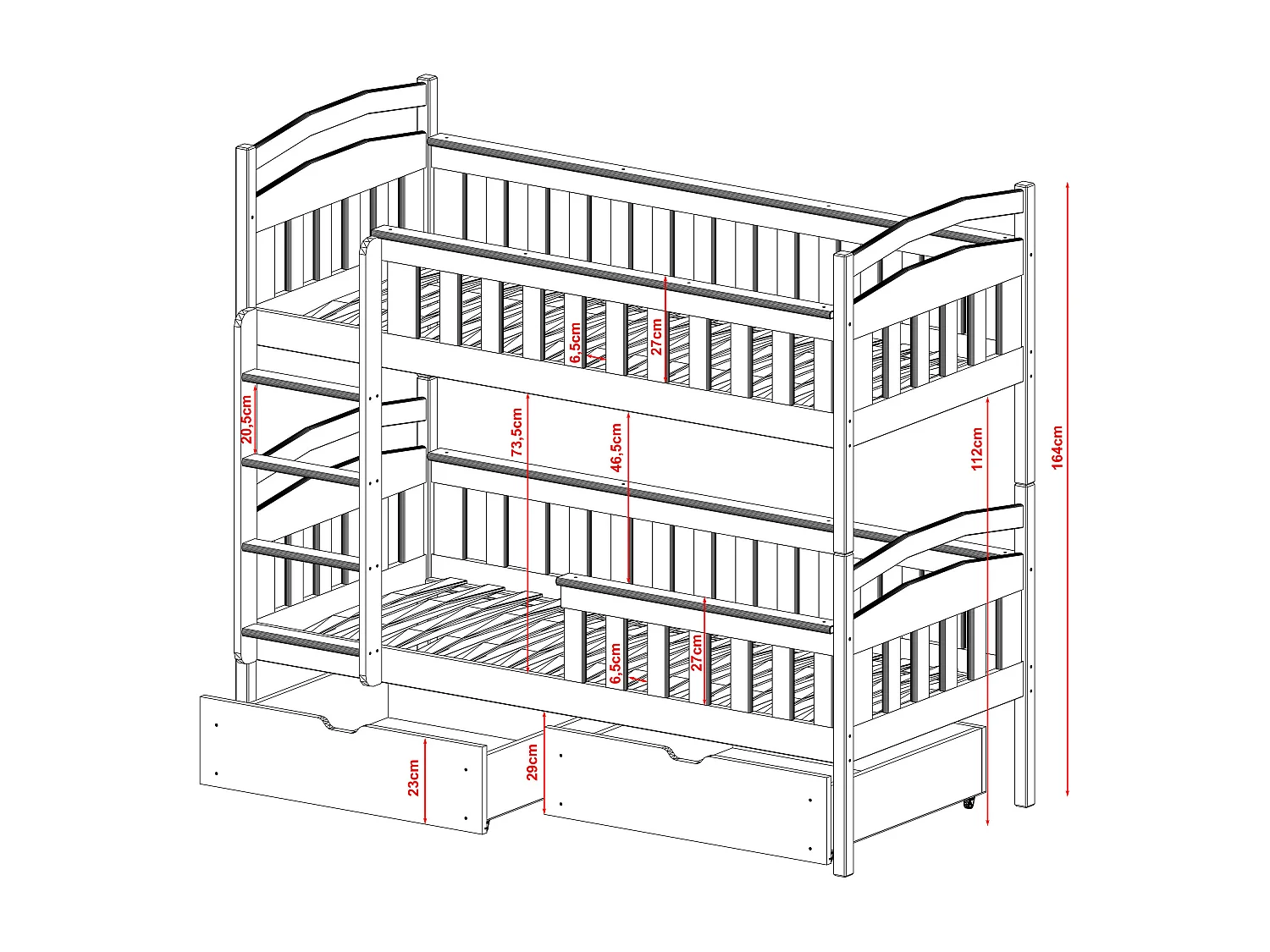 Stapelbed HARRY BB005 90x200 cm Beige