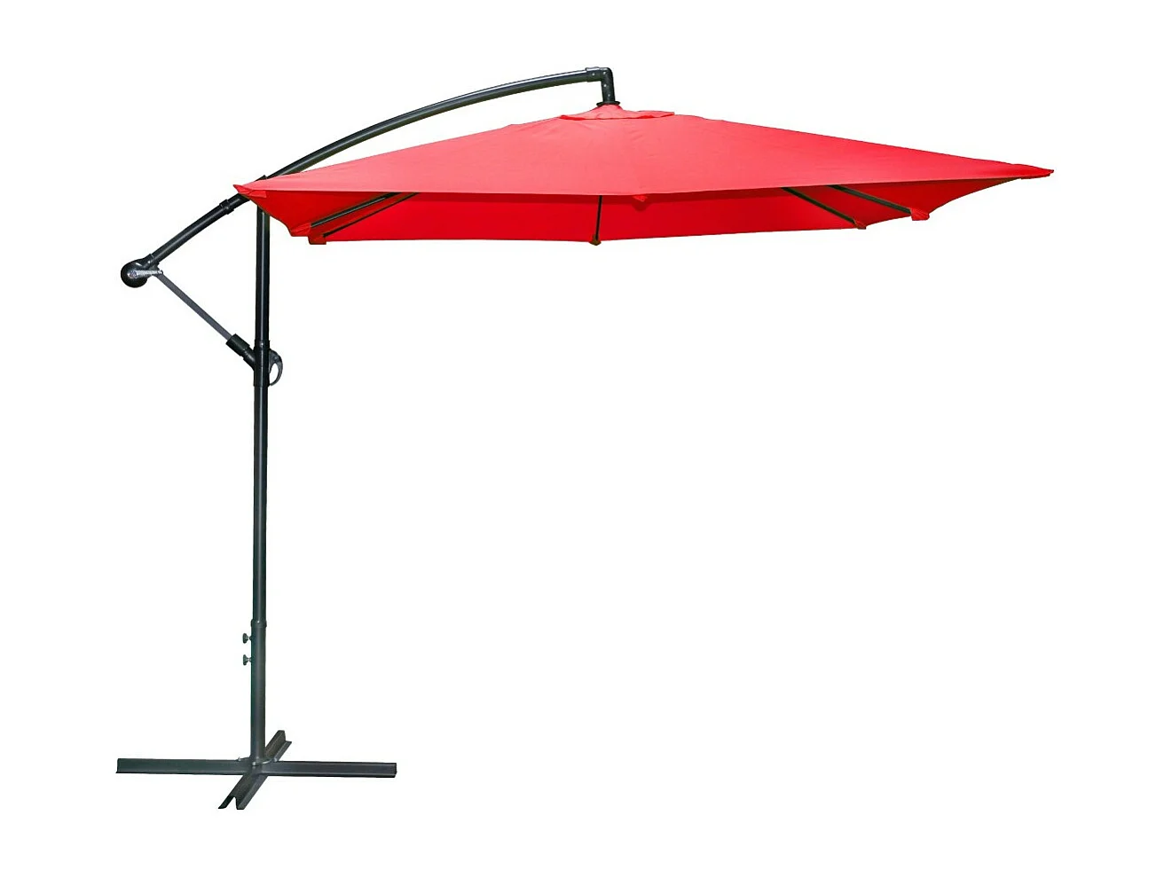 Ombrellone a sbalzo quadrato rosso 250x250 cm
