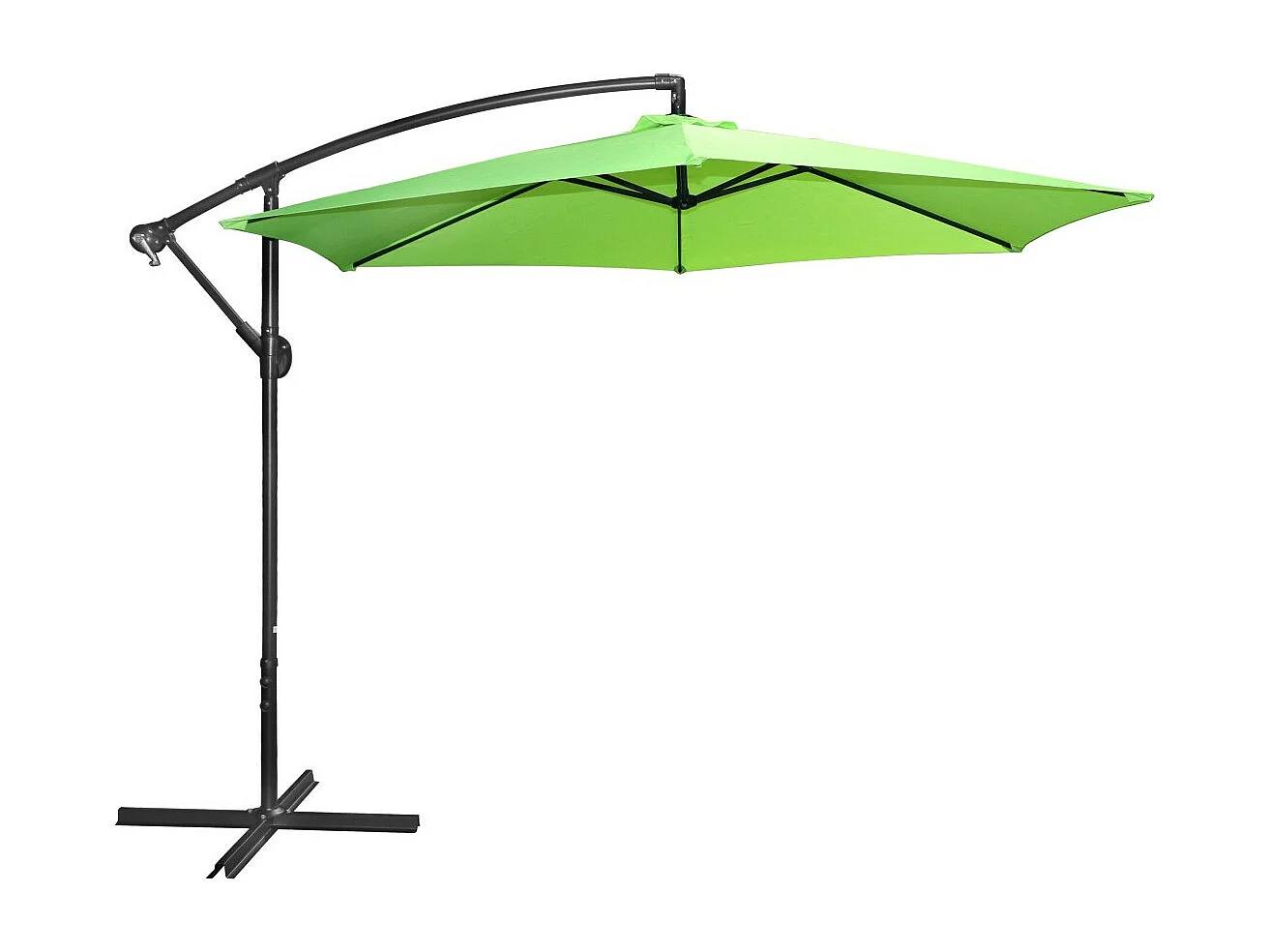 Guarda-sol lateral redondo verde maçã diâmetro 300cm