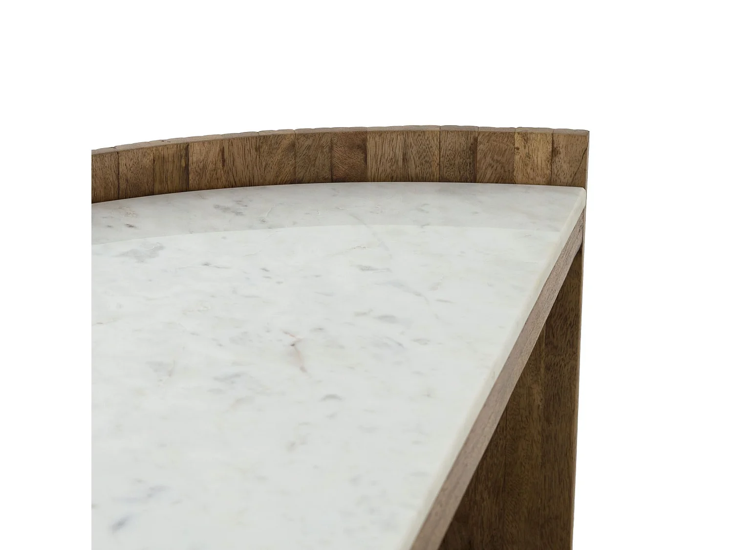Bar demi lune plateau marbre blanc | Manguier Kfir II