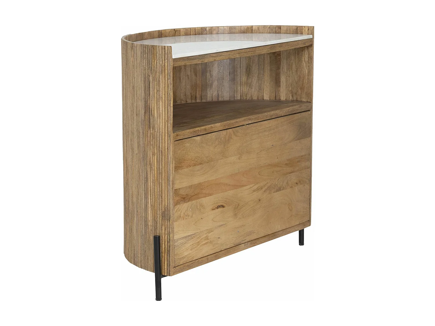 Bar demi lune plateau marbre blanc | Manguier Kfir II