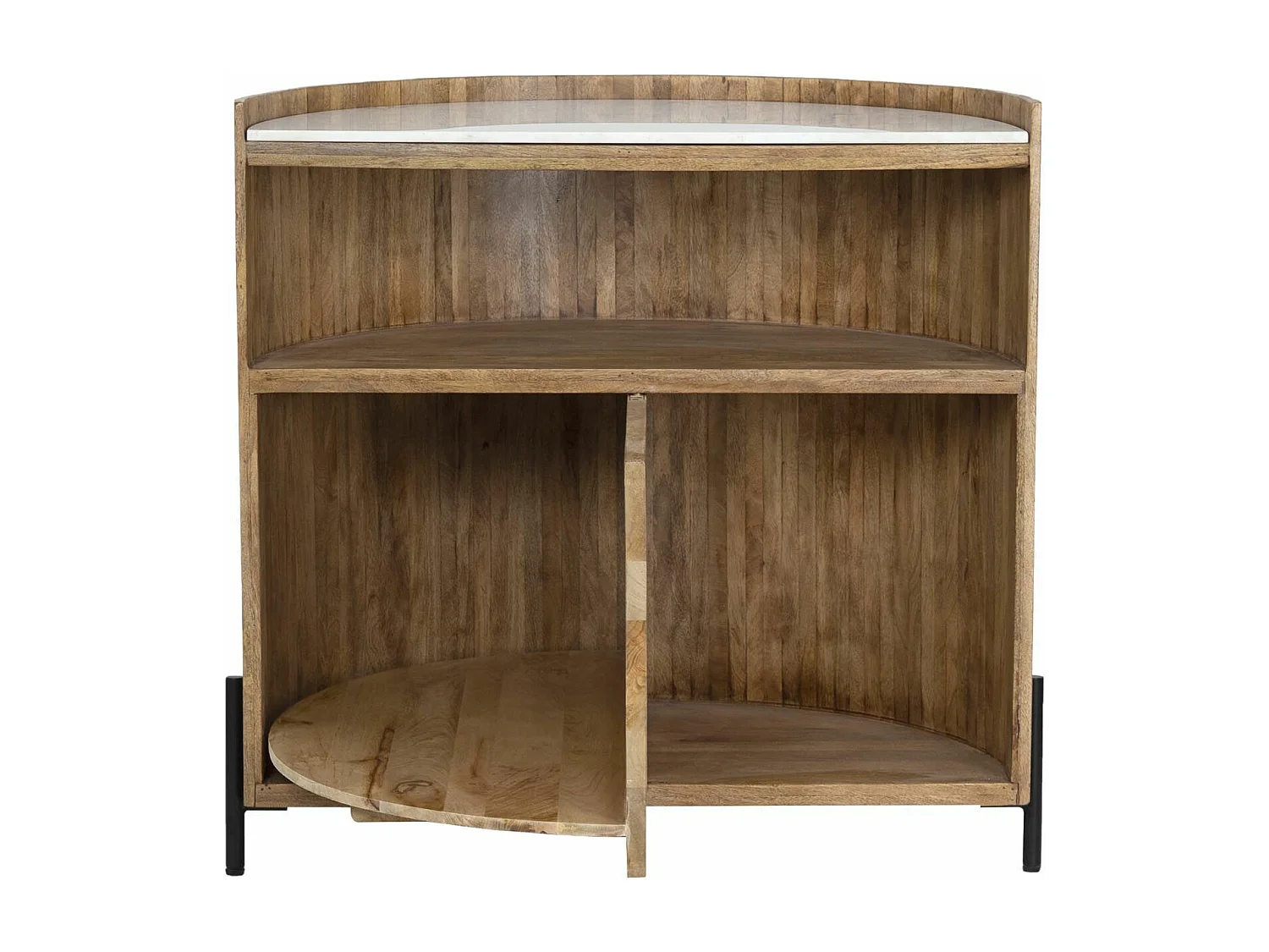 Bar demi lune plateau marbre blanc | Manguier Kfir II