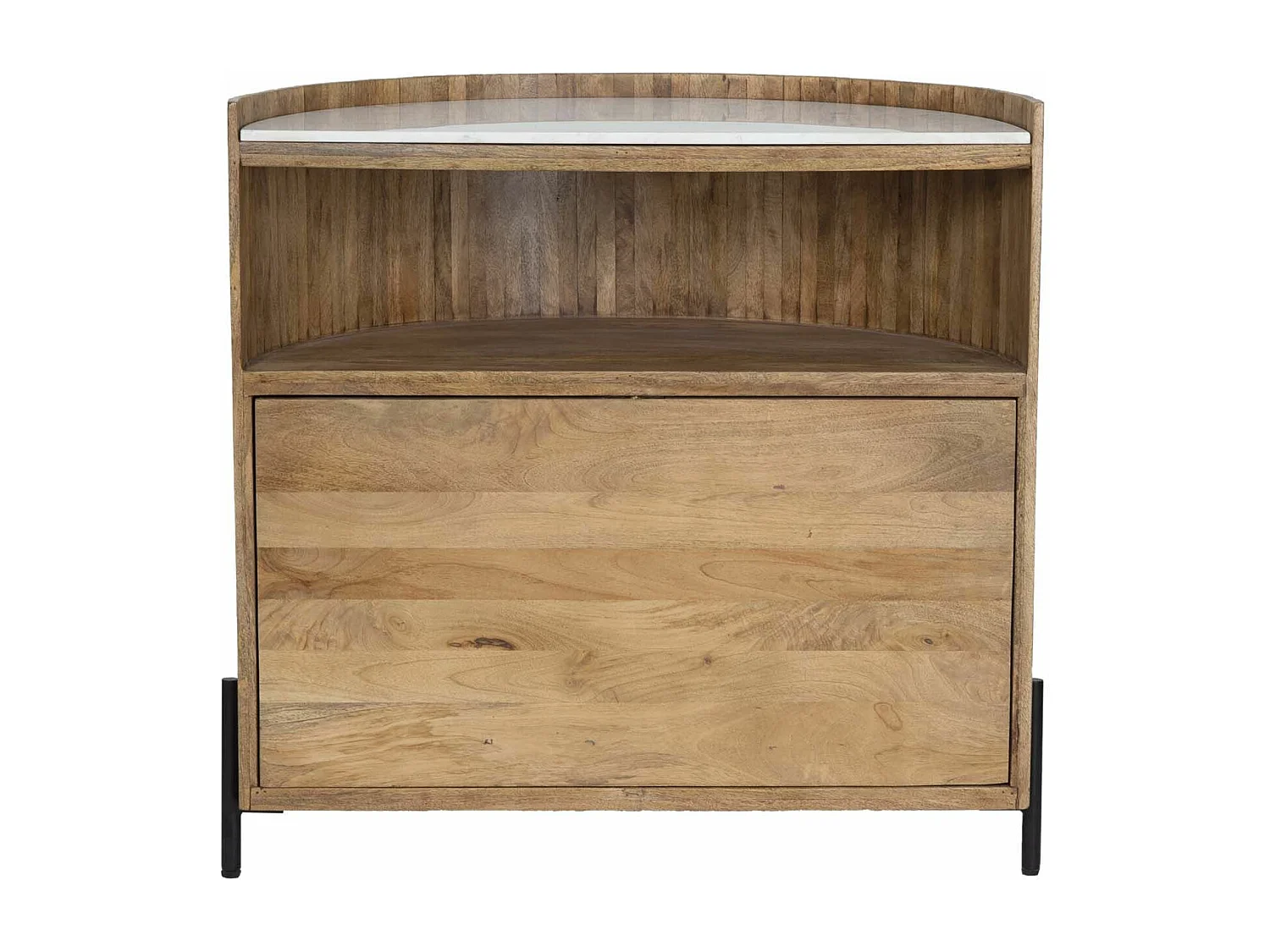 Bar demi lune plateau marbre blanc | Manguier Kfir II