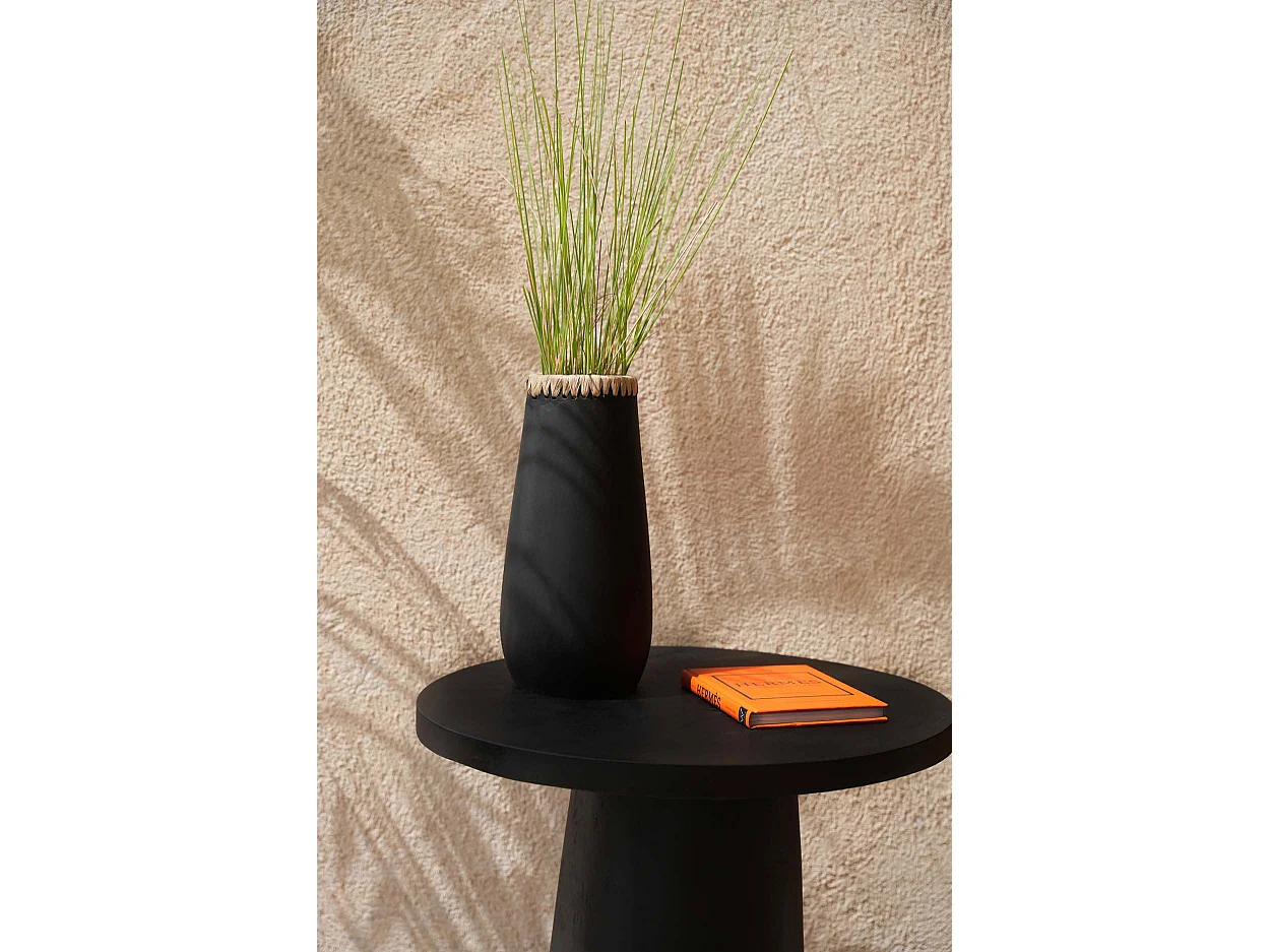 Le Vase Sneaky - Noir Naturel - L