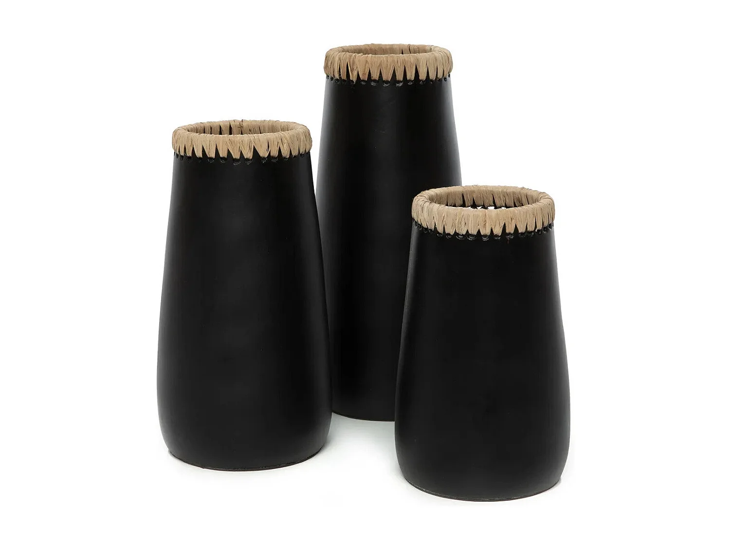 Le Vase Sneaky - Noir Naturel - L